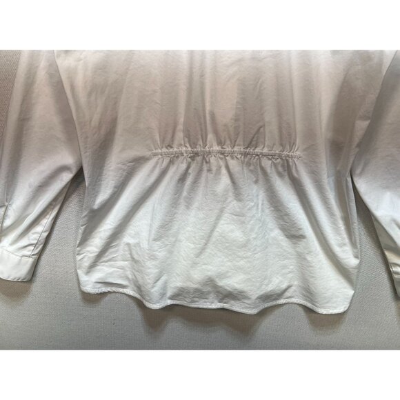 J.Jill Womens Wearever Collection Button Front Blouse White Long-Sleeve Casual - Picture 11 of 12